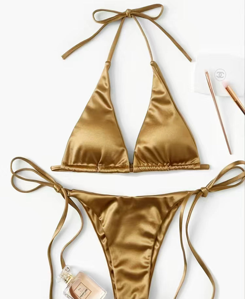 Gold Goddess Satin Set