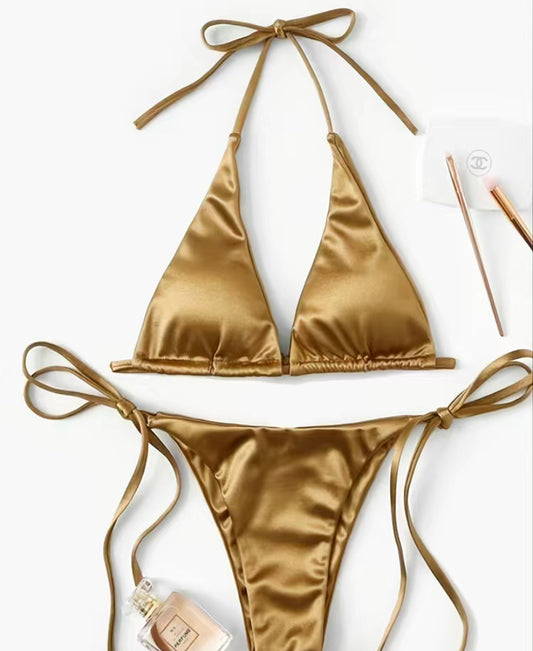 Gold Goddess Satin Set