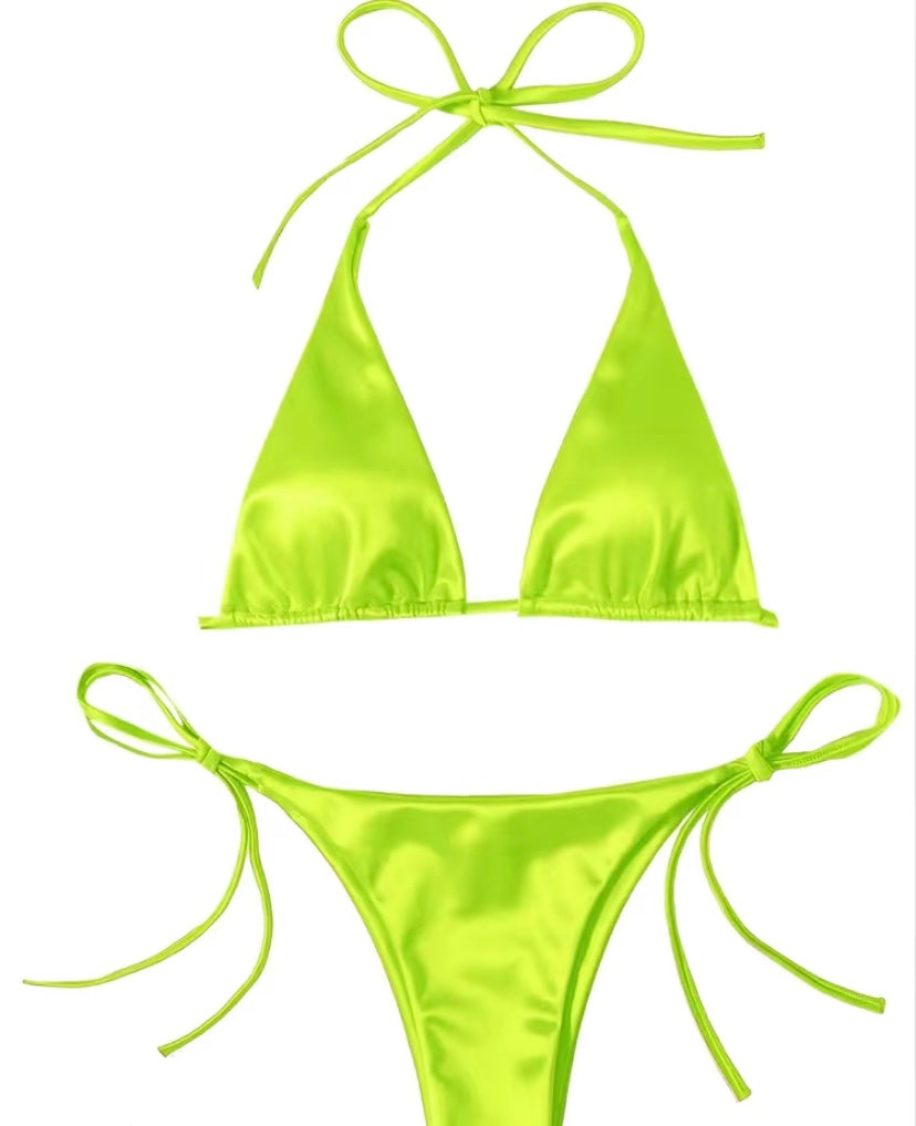 Green Goddess Satin Set